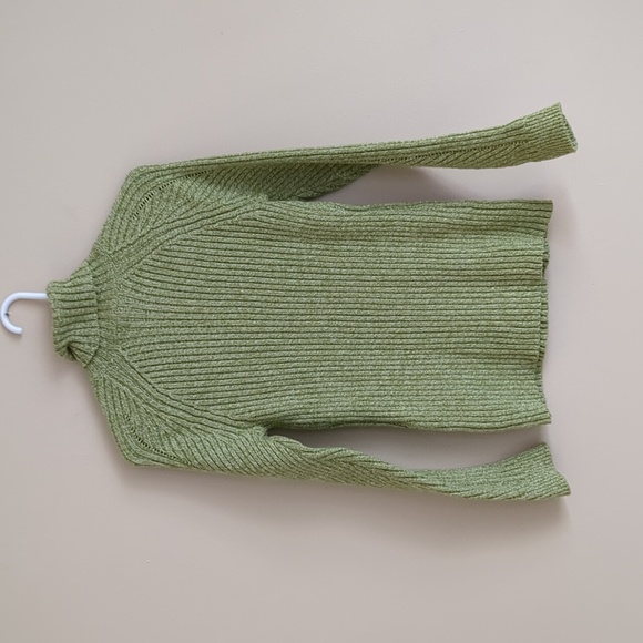 Small Sundance Ribbed Green Silk Blend Turtleneck Sweater Soft Cozy Comfy - Picture 9 of 12